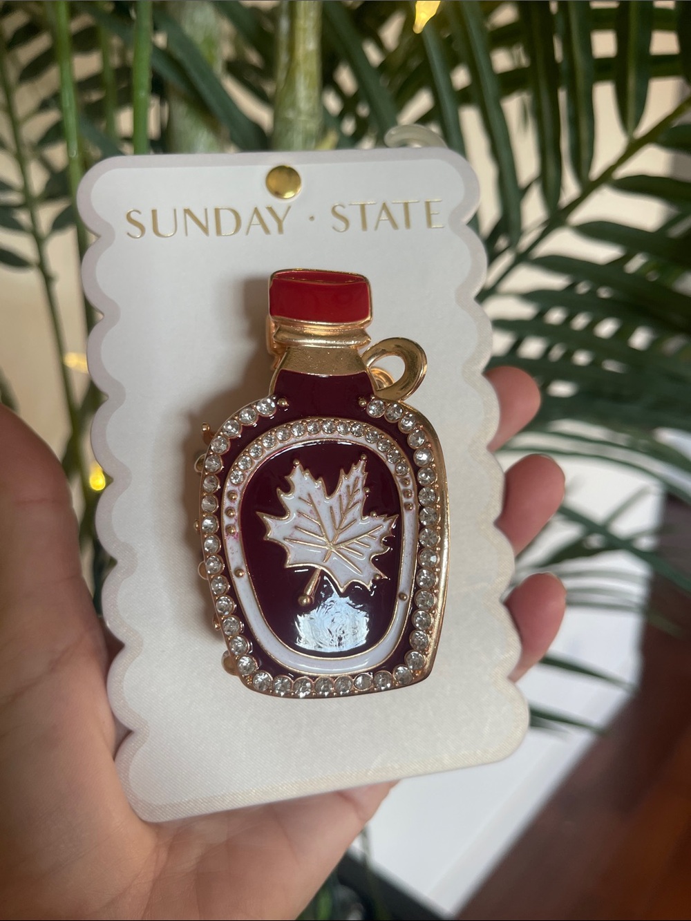 Maple Syrup Hair Clip | Gold & Burgundy